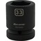 Dynamic 1" Drive Standard Socket, Black Phosphate, Tools 33MM X 1" Drive, 6 Point Standard Length D025033 - alternate 1